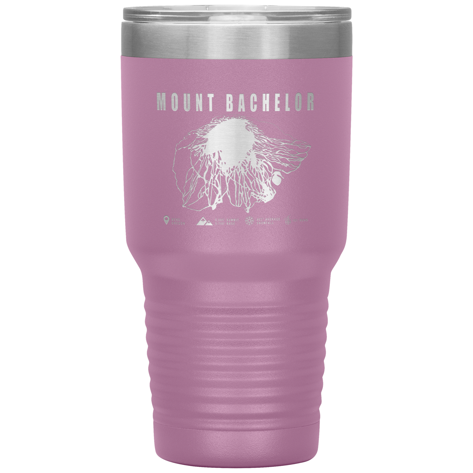 Mount Bachelor, Oregon Ski Trail Map 30oz Tumbler - Powderaddicts