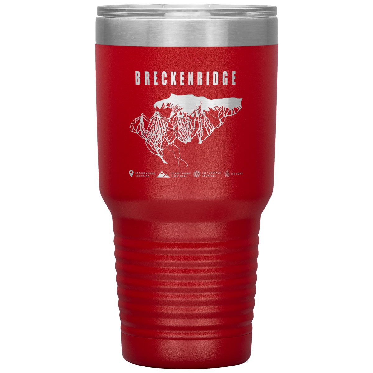 Breckenridge Colorado Ski Trail Map 30oz Tumbler - Powderaddicts