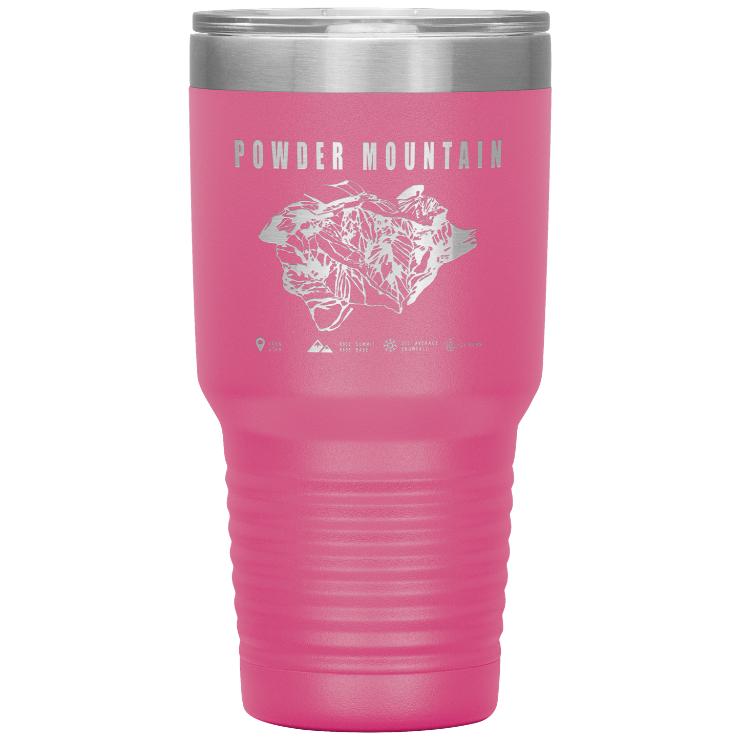 Powder Mountain,Utah Ski Trail Map 30oz Tumbler - Powderaddicts