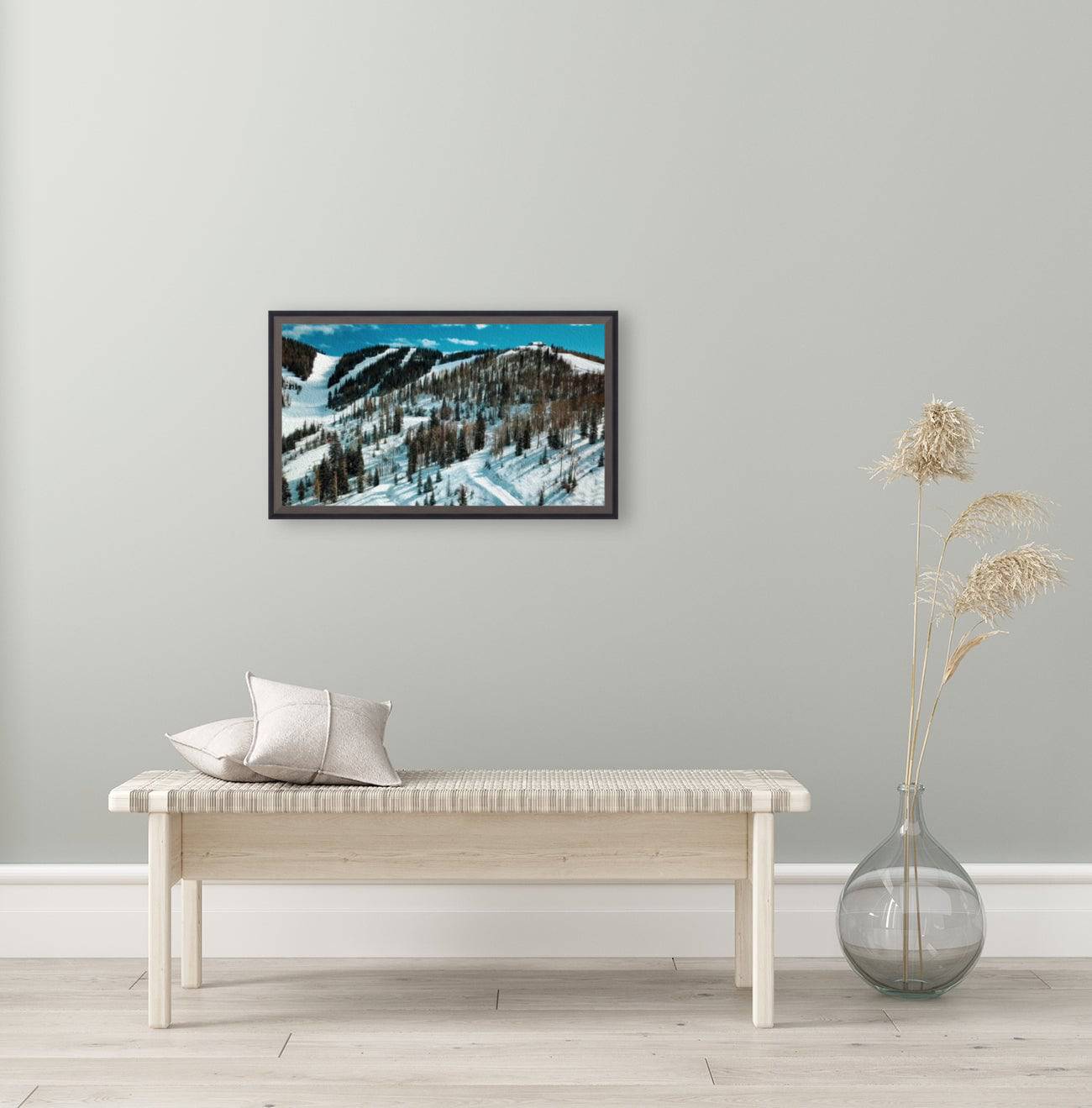 Steamboat Springs Ski resort oil painting - Powderaddicts