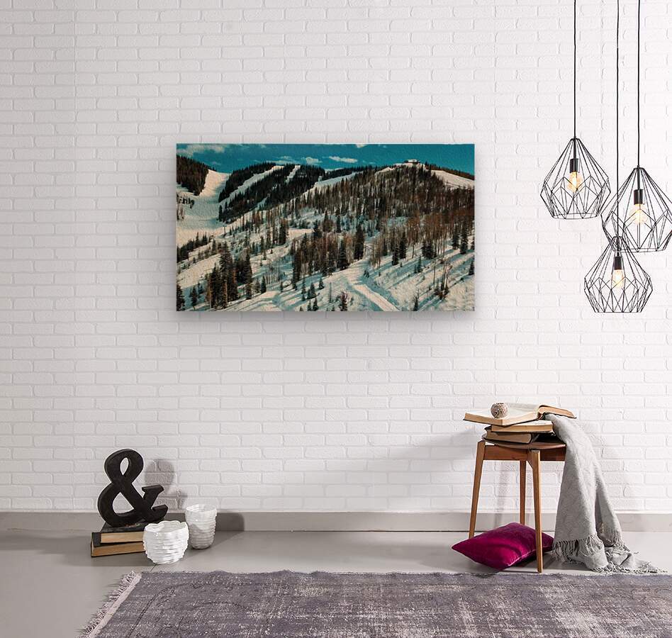 Steamboat Springs Ski resort oil painting - Powderaddicts