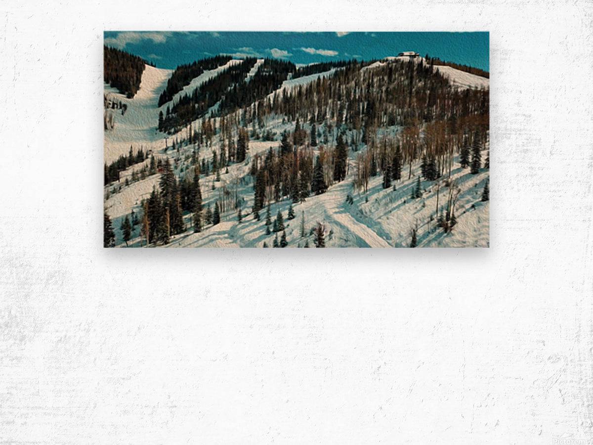 Steamboat Springs Ski resort oil painting - Powderaddicts