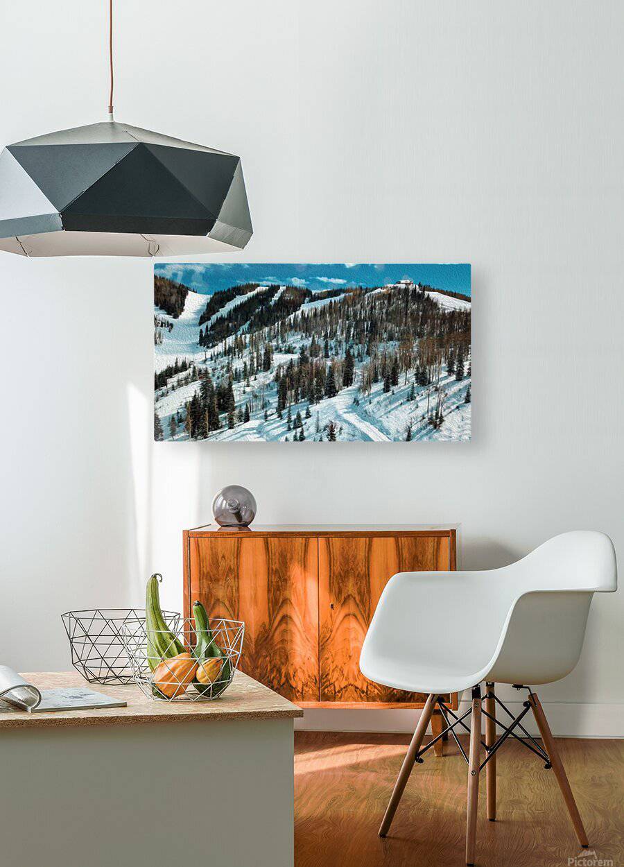 Steamboat Springs Ski resort oil painting - Powderaddicts