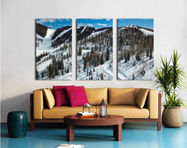 Steamboat Springs Ski resort oil painting - Powderaddicts