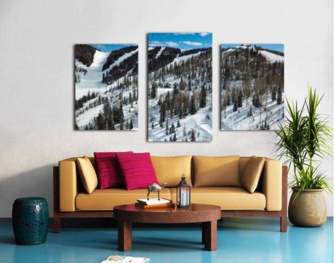 Steamboat Springs Ski resort oil painting - Powderaddicts