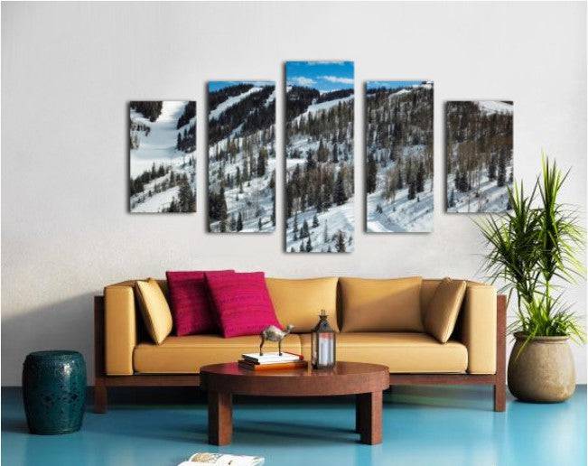 Steamboat Springs Ski resort oil painting - Powderaddicts