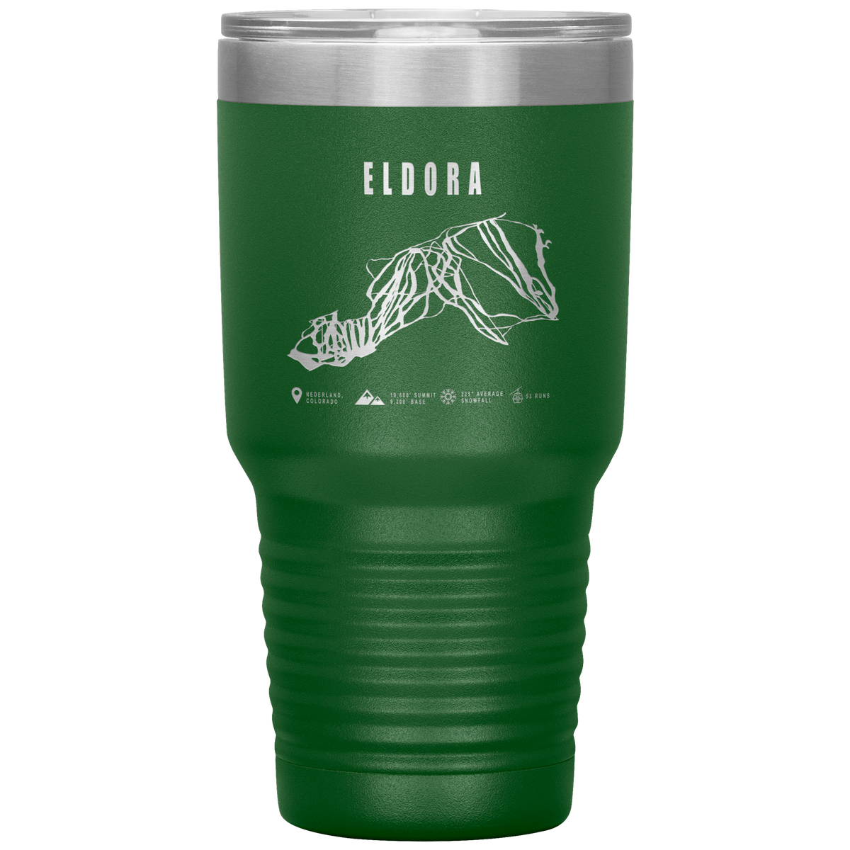 Eldora Colorado Ski Trail Map 30oz Tumbler - Powderaddicts