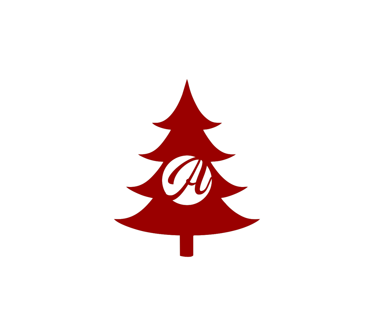 Christmas Tree Initial - Powderaddicts