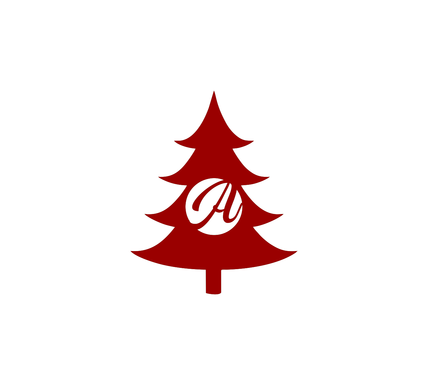 Christmas Tree Initial - Powderaddicts