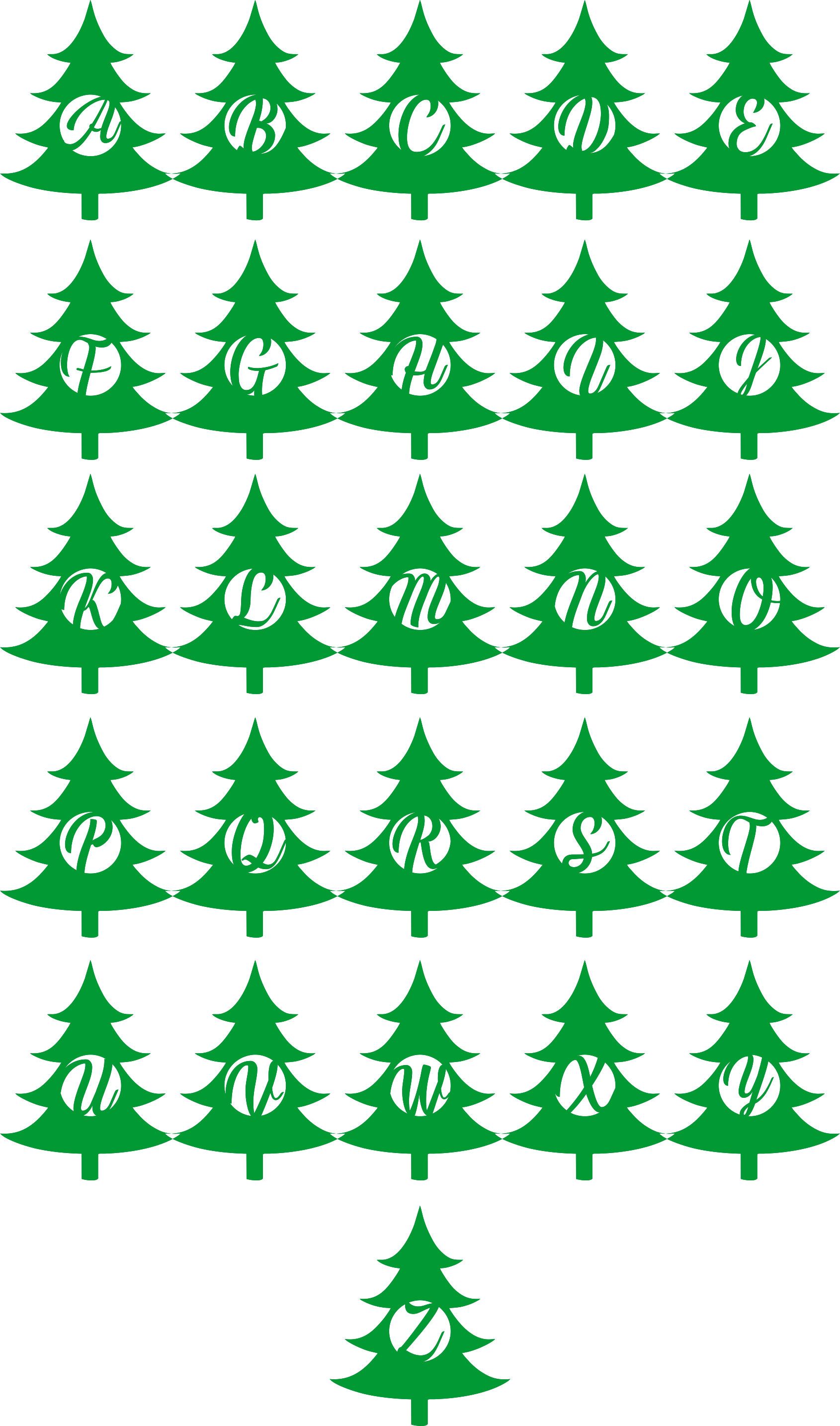 Christmas Tree Initial - Powderaddicts