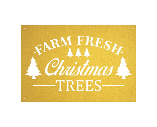 Fresh Christmas Trees Sign - Powderaddicts