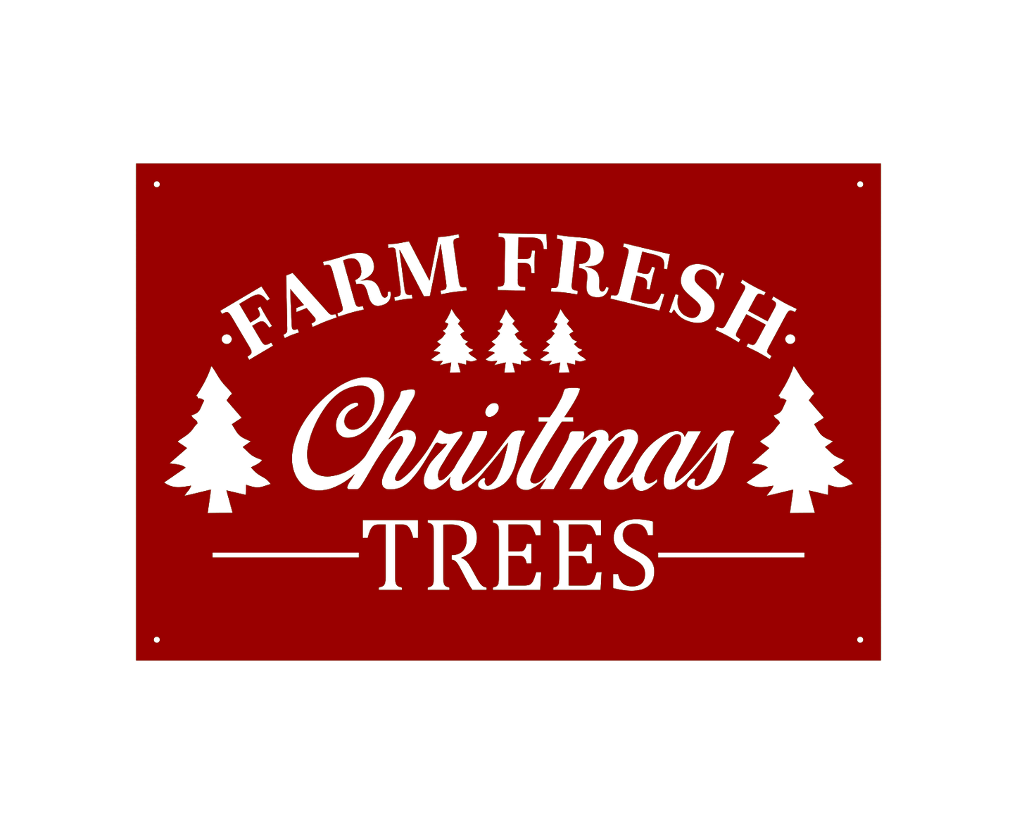 Fresh Christmas Trees Sign - Powderaddicts