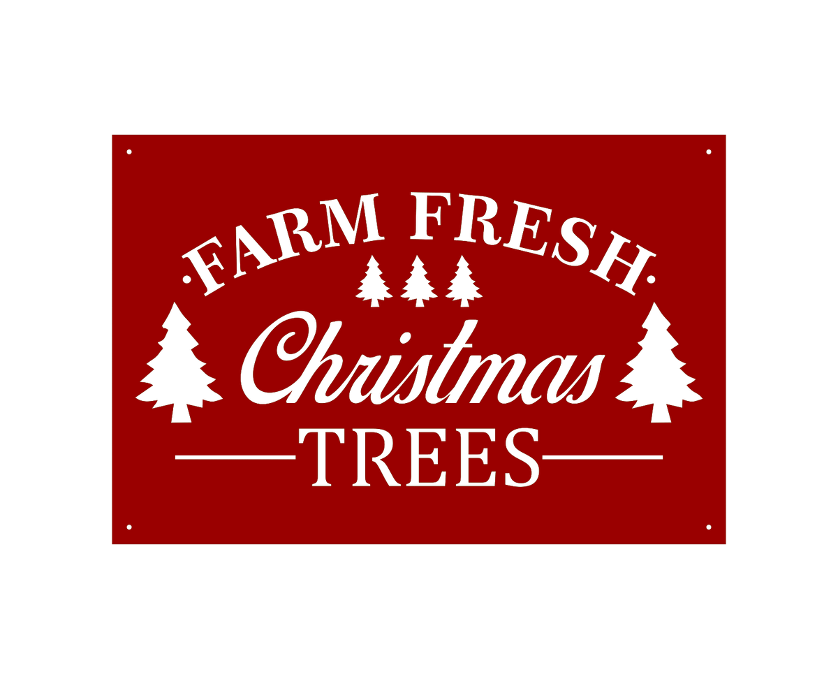 Fresh Christmas Trees Sign - Powderaddicts