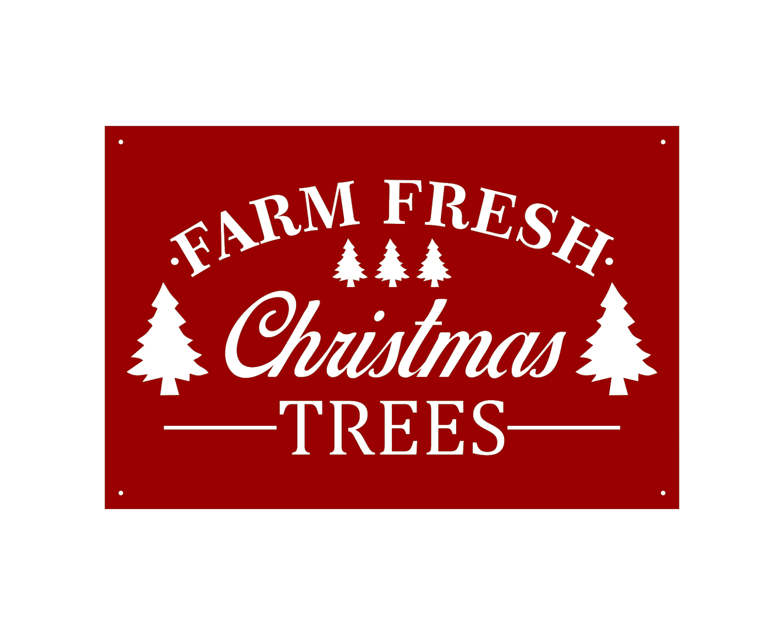 Fresh Christmas Trees Sign - Powderaddicts