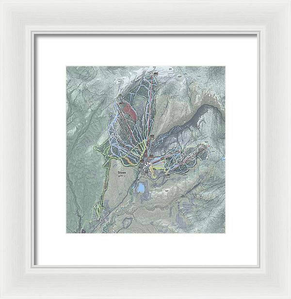 Stowe Ski Trail Map - Framed Print - Powderaddicts
