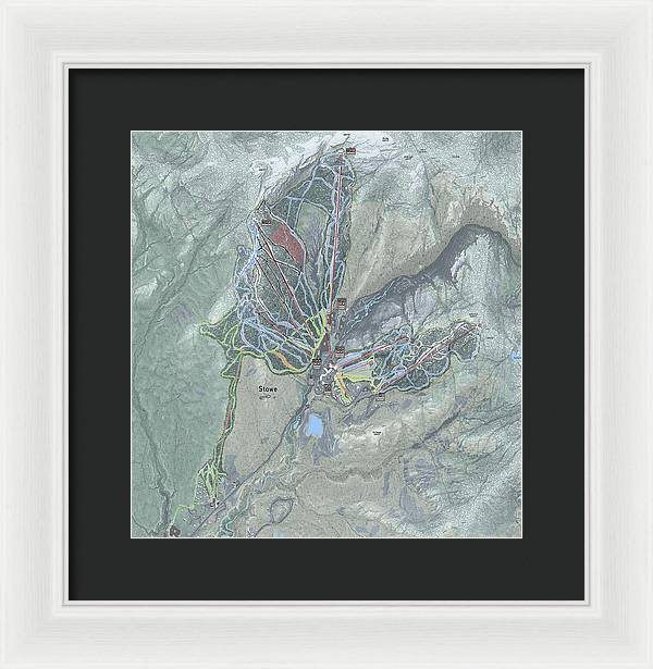 Stowe Ski Trail Map - Framed Print - Powderaddicts