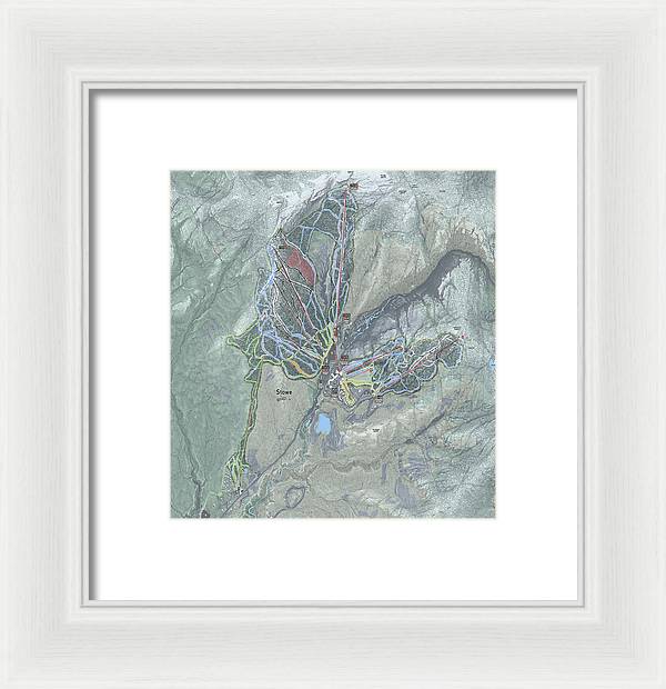 Stowe Ski Trail Map - Framed Print - Powderaddicts