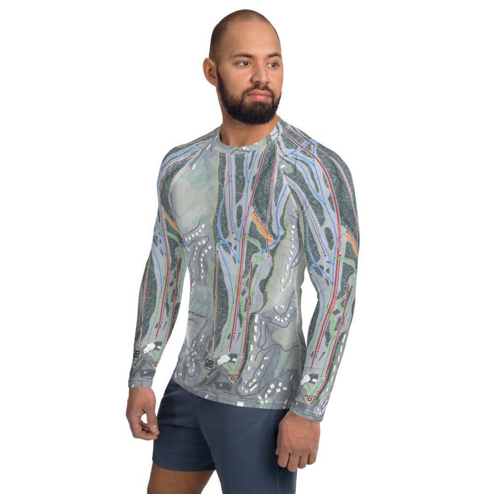 Sugar Mountain, North Carolina Ski Trail Map Men's Base Layer Top - Powderaddicts