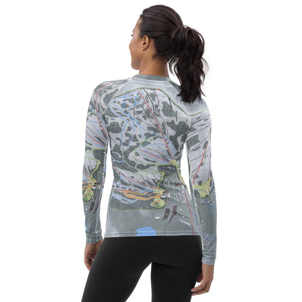 Sugarbowl, California Ski Trail Map Women's Base Layer Top - Powderaddicts