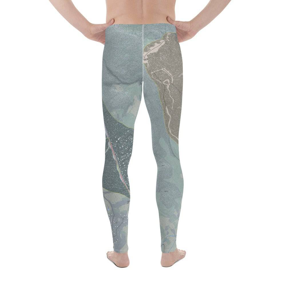 Sugarloaf, Maine Ski Trail Map Men's Base Layer Bottom - Powderaddicts
