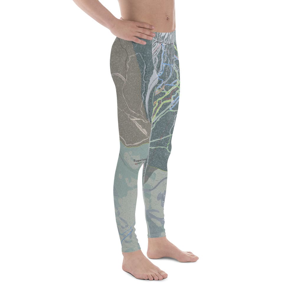 Sugarloaf, Maine Ski Trail Map Men's Base Layer Bottom - Powderaddicts