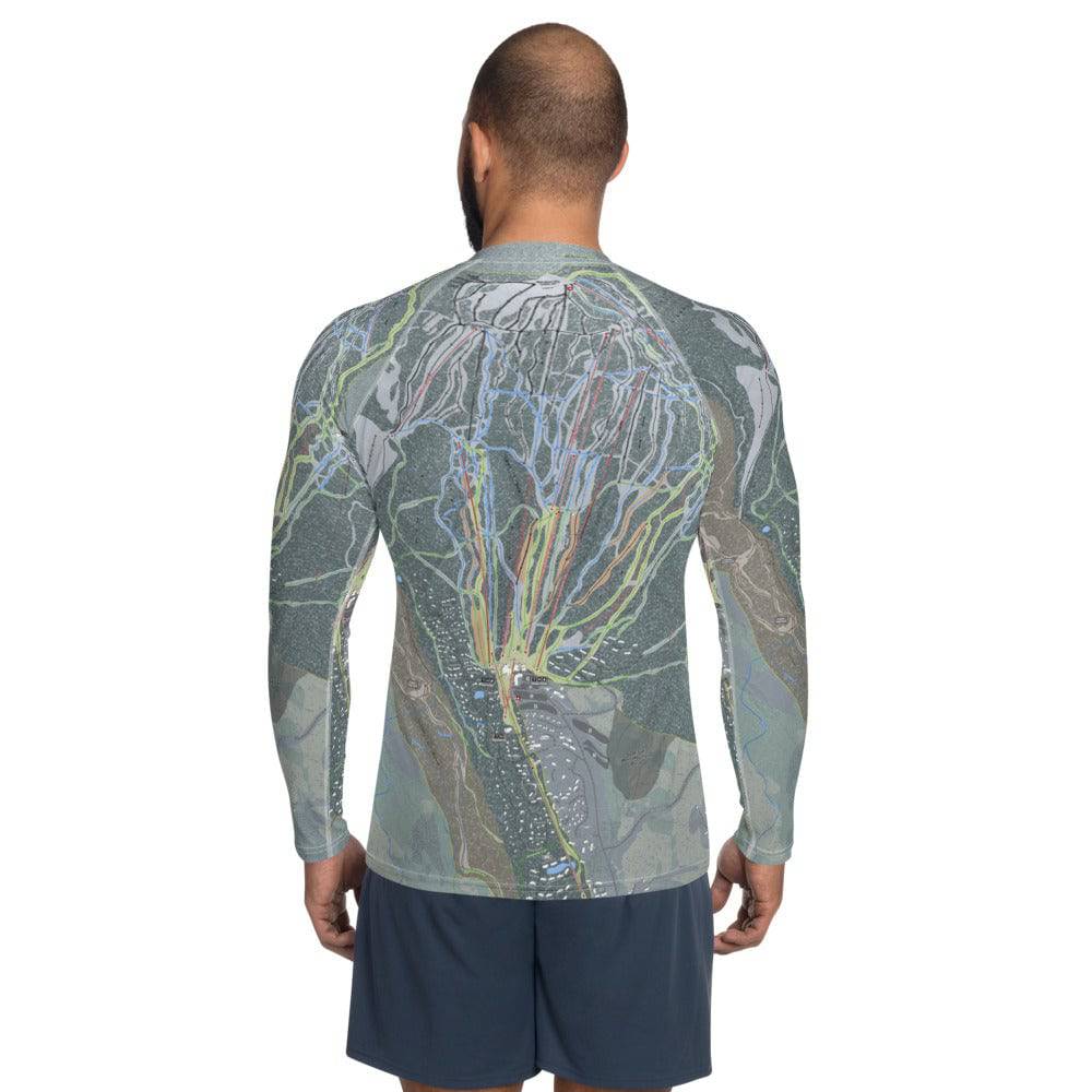 Sugarloaf, Maine Ski Trail Map Men's Base Layer Top - Powderaddicts