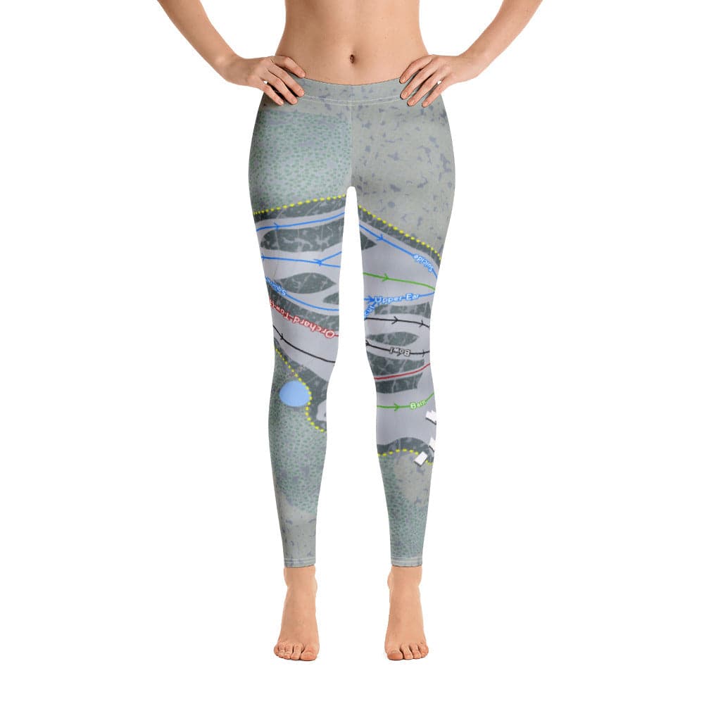 Sugarloaf, Maine Ski Trail Map Women&#39;s Base Layer Bottom - Powderaddicts