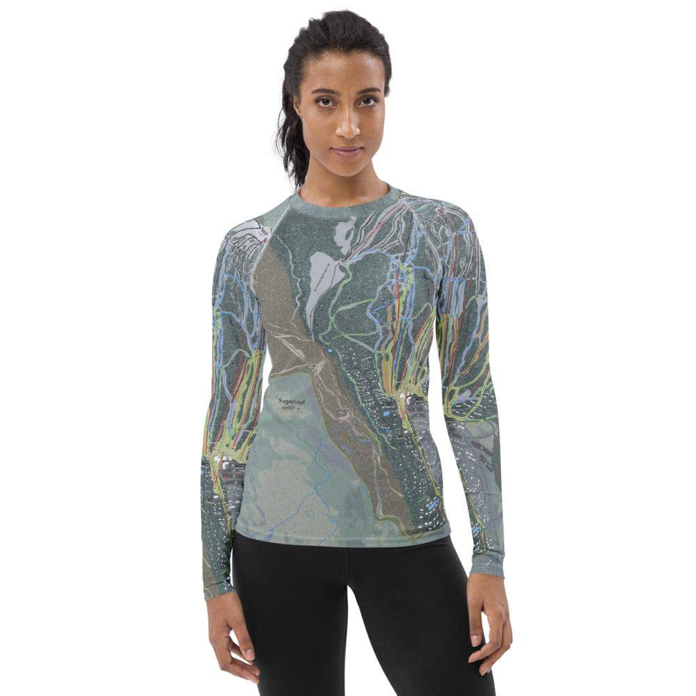 Sugarloaf, Maine Ski Trail Map Women's Base Layer Top