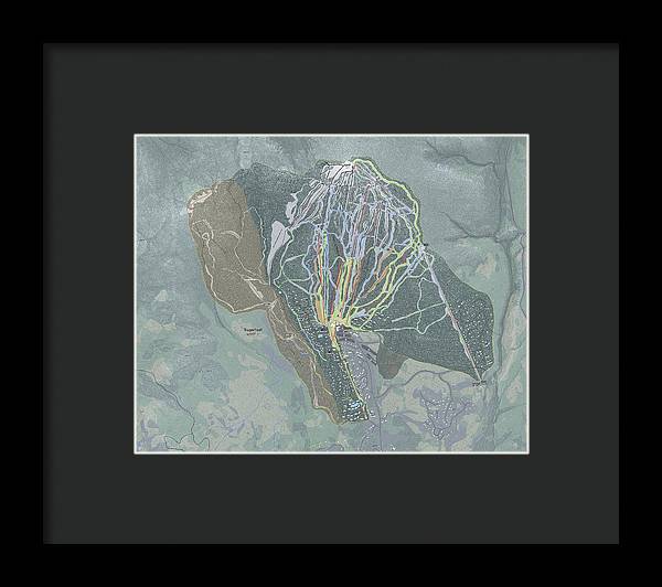 Sugarloaf Ski Trail Map - Framed Print - Powderaddicts