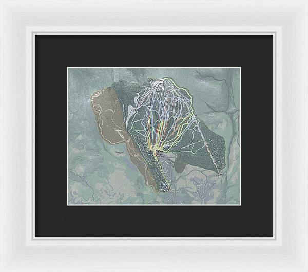 Sugarloaf Ski Trail Map - Framed Print - Powderaddicts
