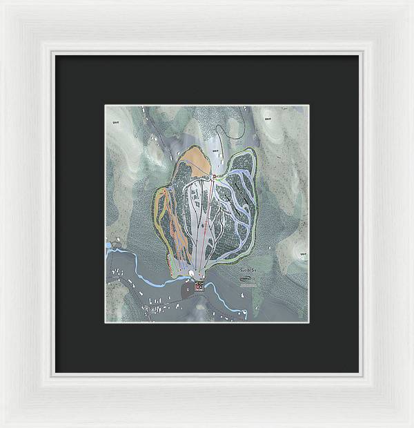 Suicide Six Ski Trail Map - Framed Print - Powderaddicts