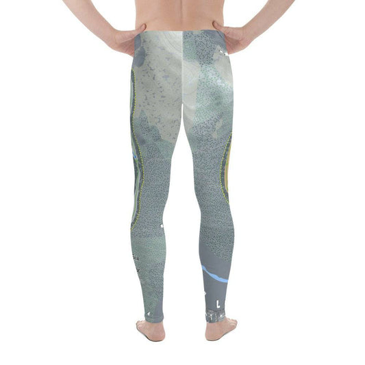 Suicide Six, Vermont Ski Trail Map Men's Base Layer Bottom - Powderaddicts