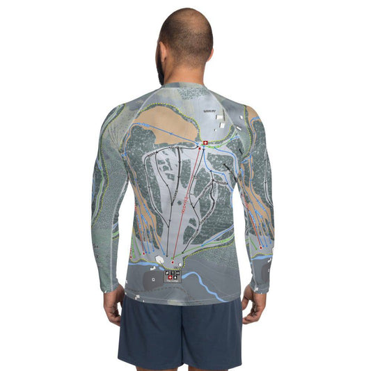 Suicide Six, Vermont Ski Trail Map Men's Base Layer Top - Powderaddicts