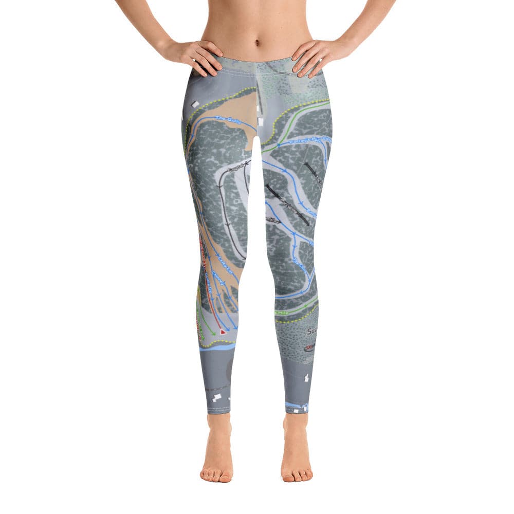 Suicide Six, Vermont Ski Trail Map Women's Base Layer Bottom - Powderaddicts