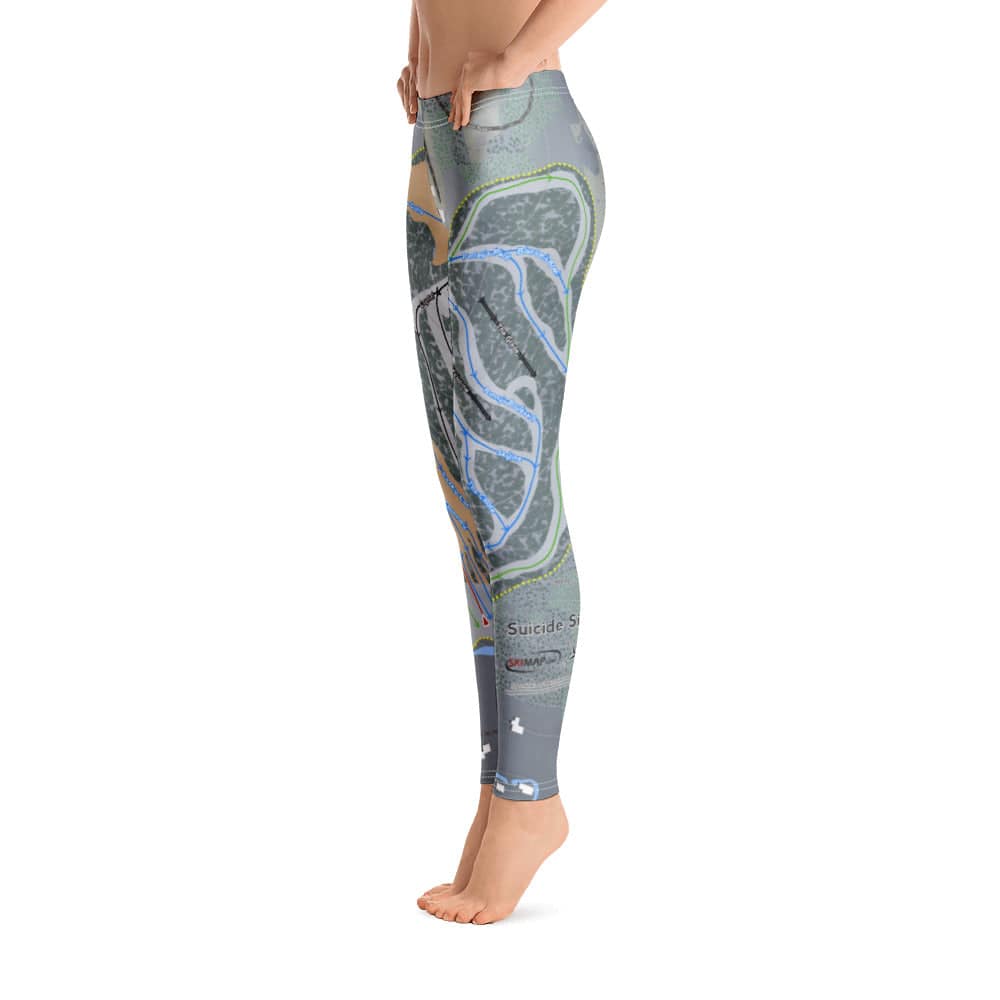 Suicide Six, Vermont Ski Trail Map Women's Base Layer Bottom - Powderaddicts