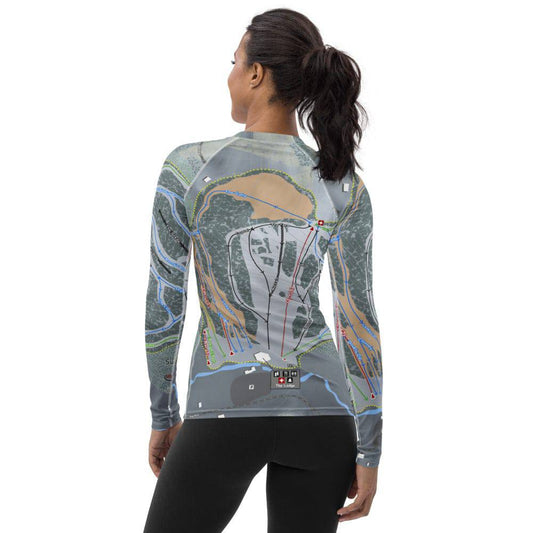 Suicide Six, Vermont Ski Trail Map Women's Base Layer Top - Powderaddicts