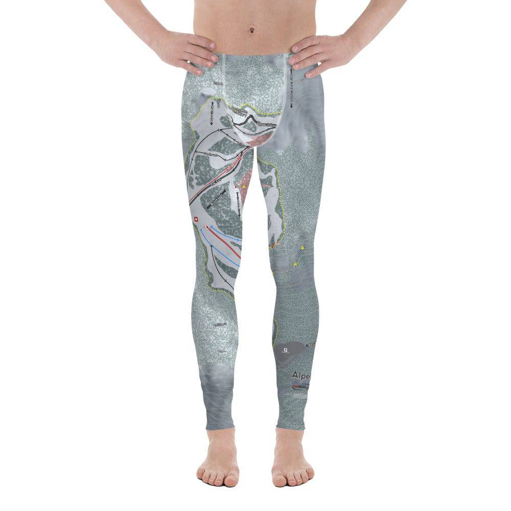Summit At Snoqualmie Alpental, Oregon Ski Trail Map Men's Base Layer Bottom