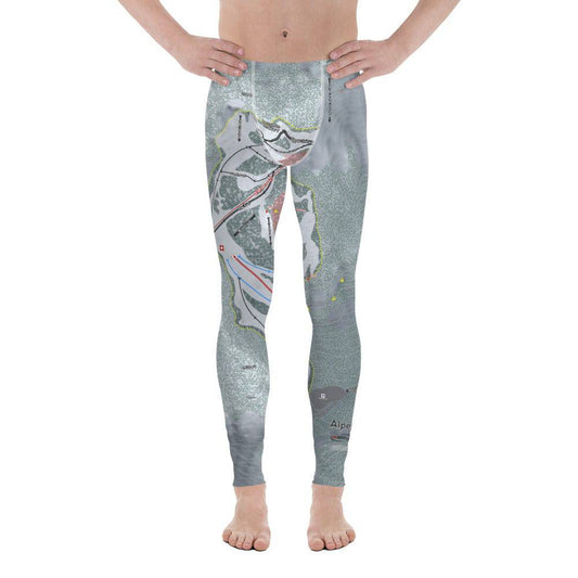 Summit At Snoqualmie Alpental, Oregon Ski Trail Map Men's Base Layer Bottom - Powderaddicts