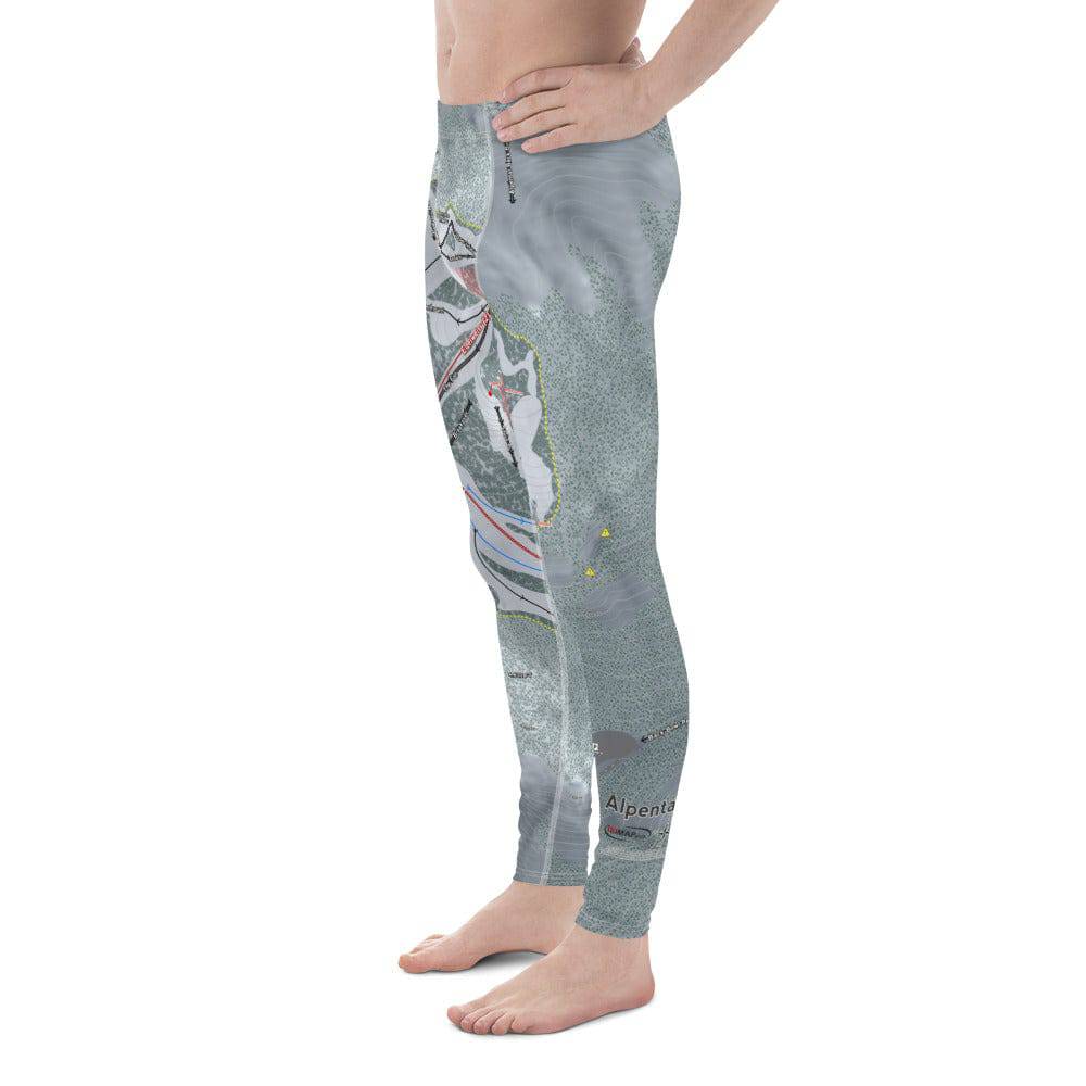 Summit At Snoqualmie Alpental, Oregon Ski Trail Map Men's Base Layer Bottom - Powderaddicts