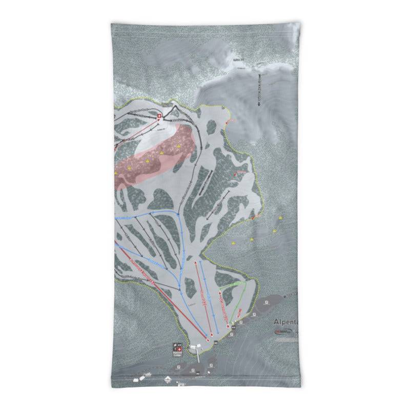 Summit At Snoqualmie Alpental, Washington Ski Trail Map Neck Gaiter - Powderaddicts