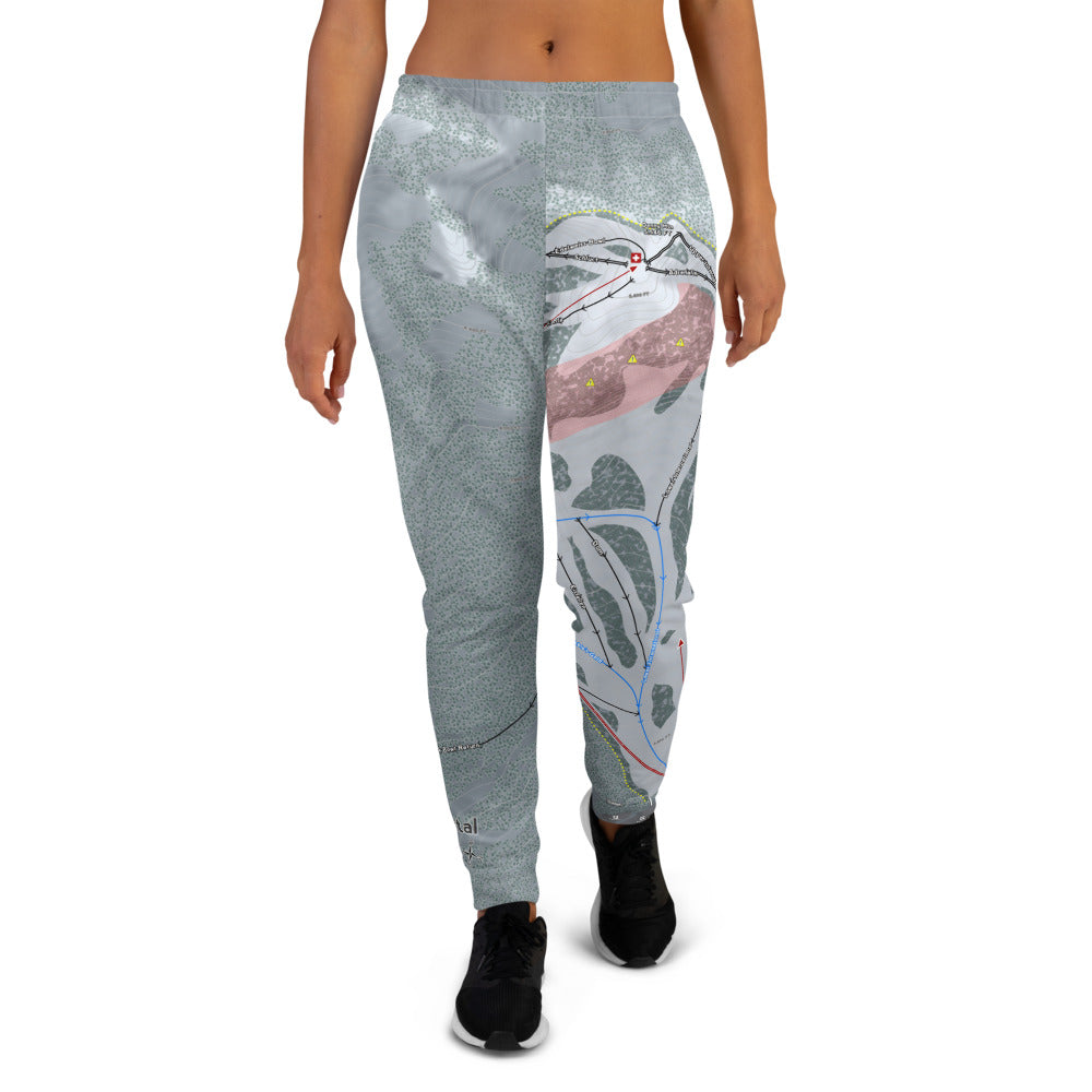 Summit At Snoqualmie Alpental, Washington Ski Trail Map Women's Mid-Layer - Powderaddicts