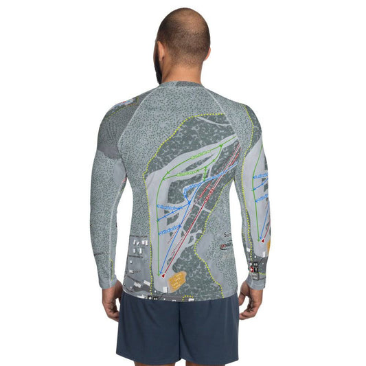 Summit, Oregon Ski Trail Map Men's Base Layer Top - Powderaddicts