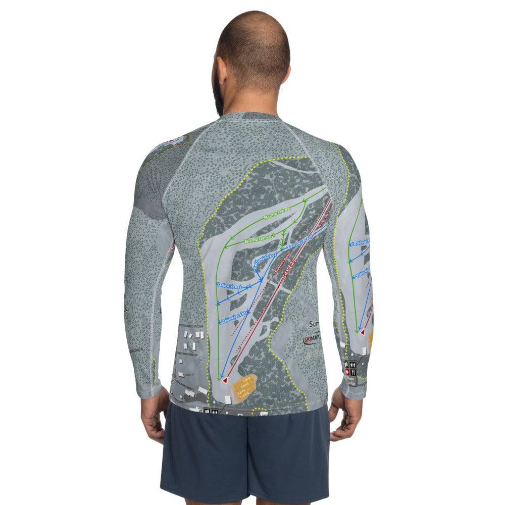 Summit, Oregon Ski Trail Map Men's Base Layer Top - Powderaddicts