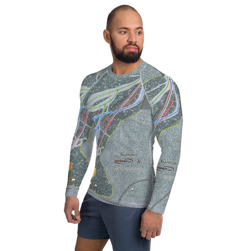 Summit, Oregon Ski Trail Map Men's Base Layer Top - Powderaddicts