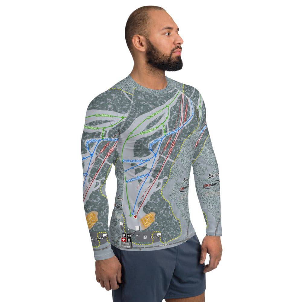 Summit, Oregon Ski Trail Map Men's Base Layer Top - Powderaddicts