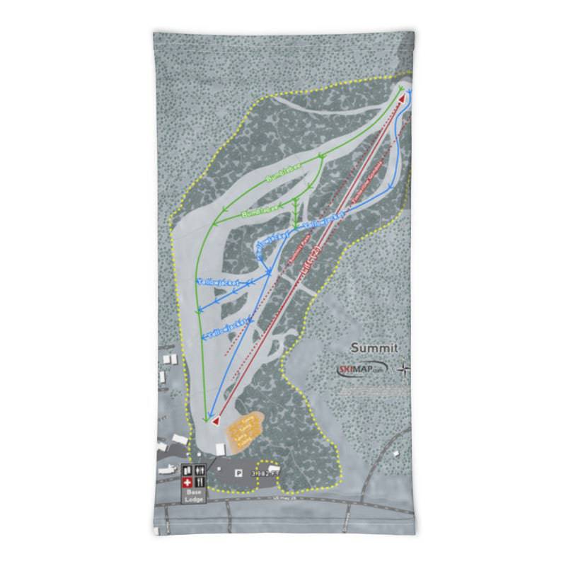 Summit, Oregon Ski Trail Map Printed Neck Gaiter - Powderaddicts
