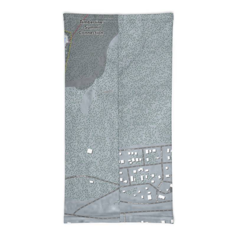 Summit, Oregon Ski Trail Map Printed Neck Gaiter - Powderaddicts
