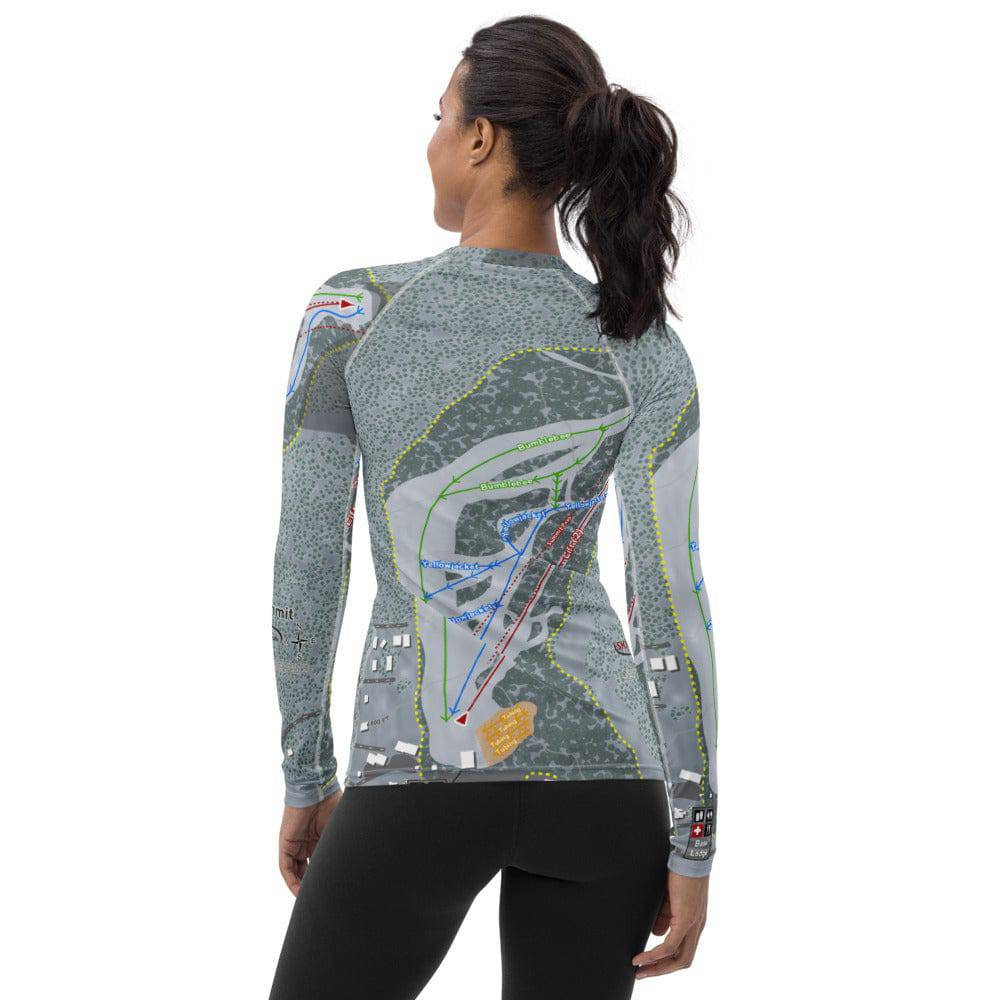 Summit, Oregon Ski Trail Map Women's Base Layer Top - Powderaddicts