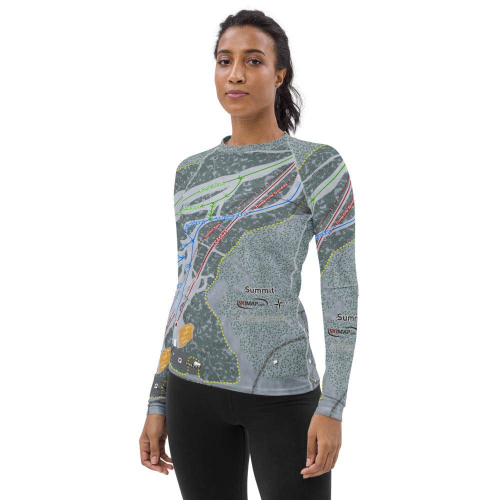 Summit, Oregon Ski Trail Map Women's Base Layer Top - Powderaddicts