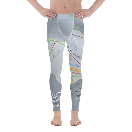 Sun Valley Dollar Mountain, Idaho Ski Trail Map Men's Base Layer Bottom - Powderaddicts
